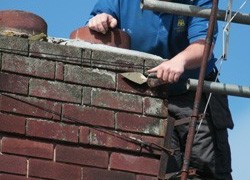 Chimney re-pointing by roofers in Edinburgh